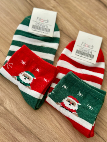 جوراب زنانه راه قرمز سبز یلدا