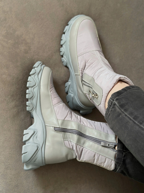 نیم بوت کاپشنی طوسی