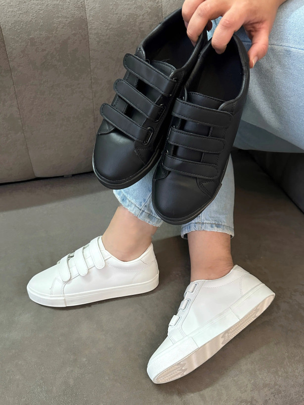 کفش اسپرت زنانه چسبی سفید